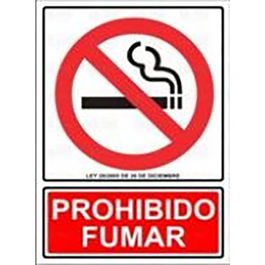 DUVER Señal 2100 Prohibido Fumar Plástico 297x210mm Homologada Nueva Ley