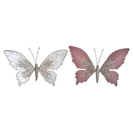 DKD Home Decor Decoración de Pared Mariposa (22 x 2 x 15 cm, 2 Unidades)
