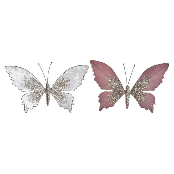 DKD Home Decor Decoración de Pared Mariposa (22 x 2 x 15 cm, 2 Unidades) DKD Home Decor Decoración de Pared Mariposa (22 x 2 x 15 cm, 2 Unidades)