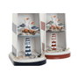 DKD Home Decor Decoración LED Madera Faro Surtido de 2