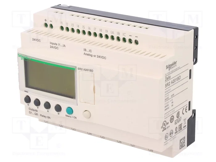 SCHNEIDER ELECTRIC Zelio Logic SR2A201BD Relé Programable Compact 24V DC SCHNEIDER ELECTRIC Zelio Logic SR2A201BD Relé Programable Compact 24V DC