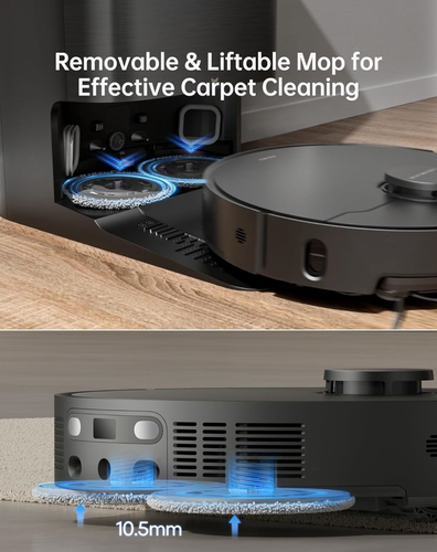 Dreame Robot Aspirador L40 Ultra con Mopa Extraíble y Elevable, Cepillo Lateral Extensible y Elevable, 11.000 Pa - DRE1726072460171