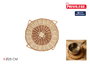 Inde Salvamantel de Mimbre Redondo Ø 25 cm con Asas Privilege (12 Unidades)