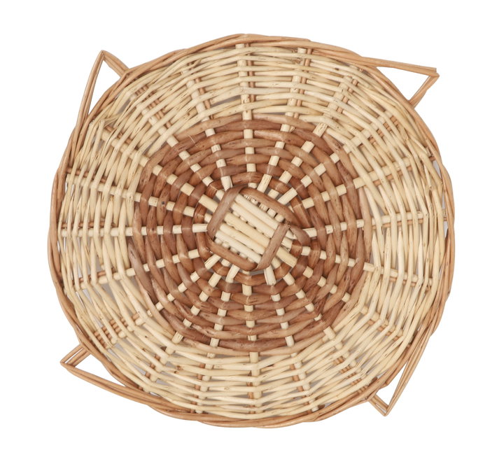 Inde Salvamantel de Mimbre Redondo Ø 25 cm con Asas Privilege (12 Unidades)