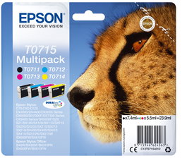 Epson Stylus D-78/92/120/SX218 DX-4000/5000/6000/7000F Pack 4 Cartuchos (T0711+T0712+T0713+T0714)