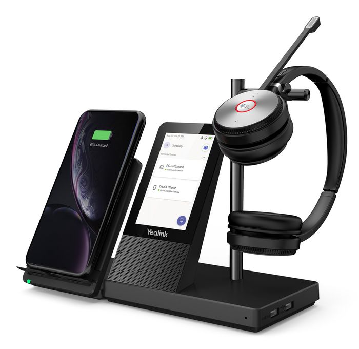Yealink WH66 Dual Teams Estación de Trabajo UC Todo en Uno con Pantalla Táctil, Conexión de Múltiples Dispositivos y Carga Inalámbrica