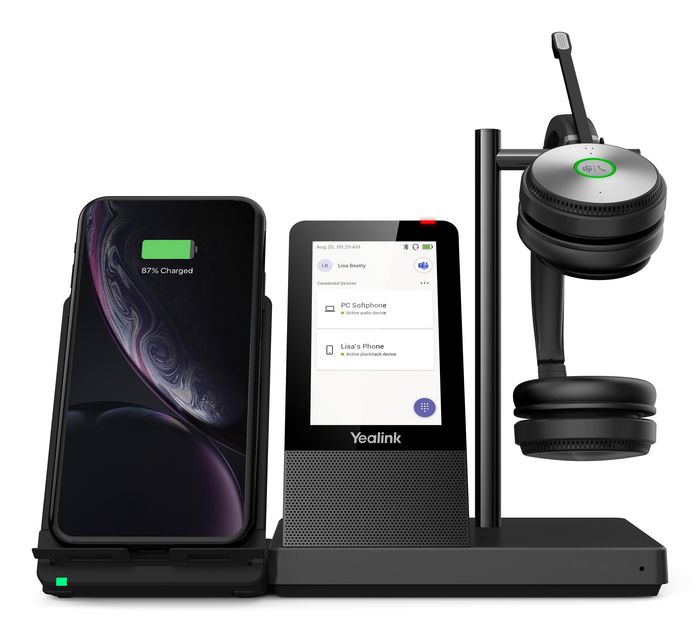 Yealink WH66 Dual Teams Estación de Trabajo UC Todo en Uno con Pantalla Táctil, Conexión de Múltiples Dispositivos y Carga Inalámbrica