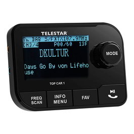 Telestar 5100001 TOP CAR 1 - Radio Coche Digital DAB+ con Bluetooth 5.0, Pantalla LCD 2.3", USB, Lectura MicroSD y Puerto 3.5 mm