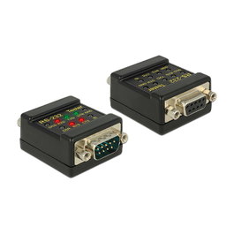 DeLOCK Probador RS-232 2xDB9 DB9 Hembra a DB9 Macho Negro
