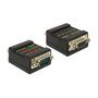DeLOCK Probador RS-232 2xDB9 DB9 Hembra a DB9 Macho Negro
