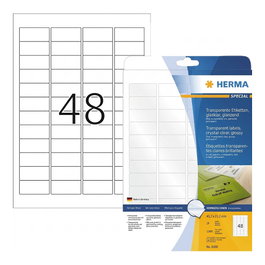 HERMA 8016 Etiquetas para impresora transparentes A4 45,7x21,2 mm