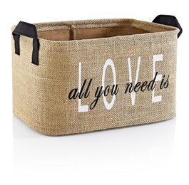 Aberto Design YLC480 Cesta de fieltro de yute 100% color marrón claro, 30x18x22 cm