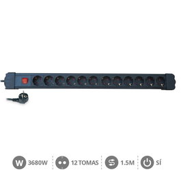 GSC Evolution Base múltiple 12 tomas con cable 1,5m