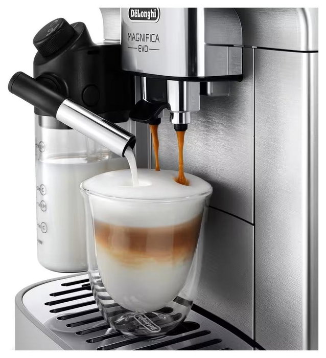 De'Longhi Magnifica Evo Milk ECAM 290.85.SBX Máquina de Café Automática Plateada 1450W 15 bares 1.8L