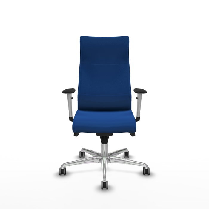 PIQUERAS Y CRESPO Sillón Albacete Azul con Mecanismo Sincro y Base de Aluminio