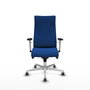 PIQUERAS Y CRESPO Sillón Albacete Azul con Mecanismo Sincro y Base de Aluminio