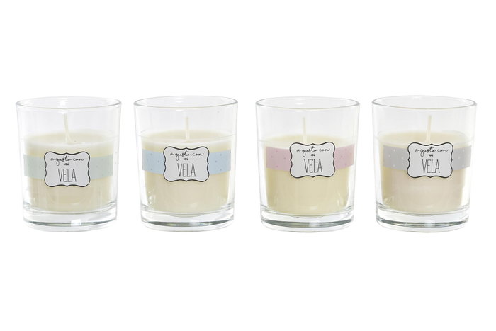 DKD Home Decor Surtido de 4 Velas de Cera de Parafina A Gusto