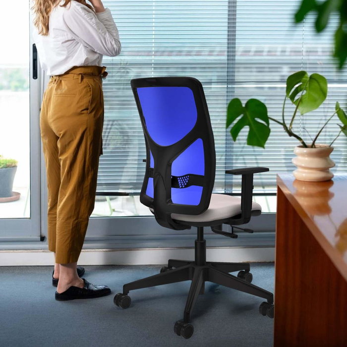 PIQUERAS Y CRESPO Silla de oficina Motilla con mecanismo Sincro/Traslack, Azul claro y Gris PIQUERAS Y CRESPO Silla de oficina Motilla con mecanismo Sincro/Traslack, Azul claro y Gris