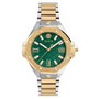 Philipp Plein PWBDA0724 con esfera verde y correa dorada