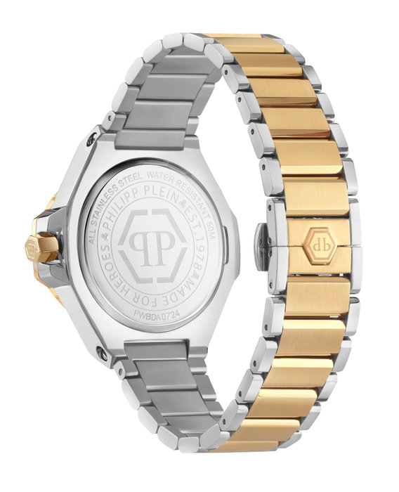 Philipp Plein PWBDA0724 con esfera verde y correa dorada