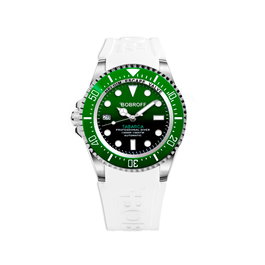 Bobroff BF0002ibv-BFSTB con esfera verde y correa blanca