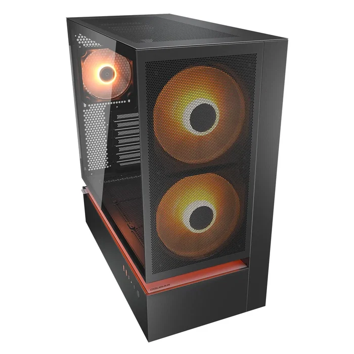 Caja pc cougar midi-tower cfv235, argb, mesh, negro