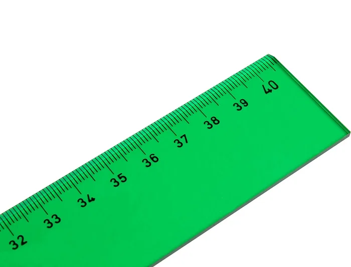 Liderpapel Regla Acrílico Verde 40 cm Cantos Biselados Graduaciones Grabadas