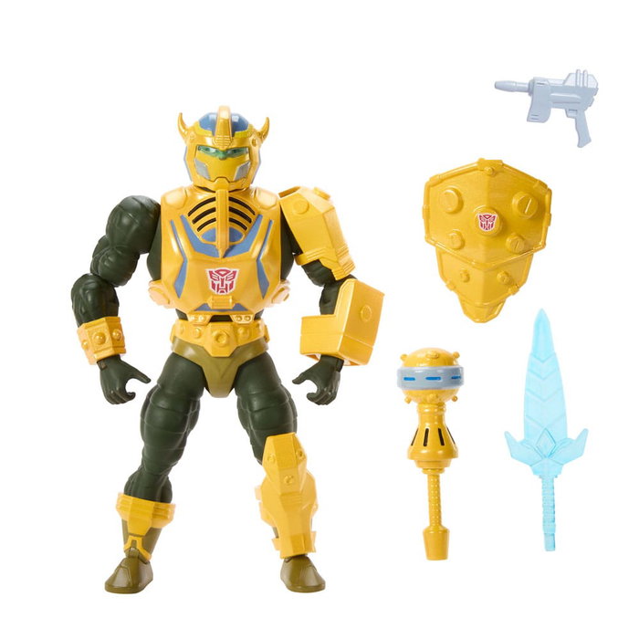 Masters of the Universe x Transformers Figura Bumblebee Armor Man-At-Arms heo European Exclusive 14 cm