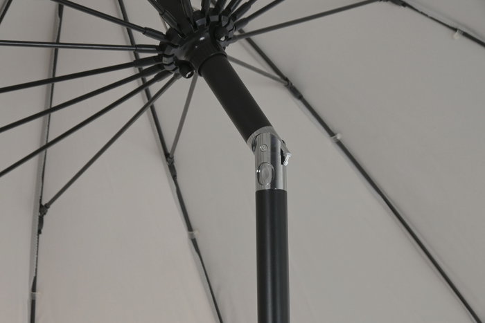 DKD Home Decor - Parasol de Jardín y Terraza Reclinable, Tamaño 280x280x250 cm, Gris y Negro, Protección UV 50+, Acero y Poliéster DKD Home Decor - Parasol de Jardín y Terraza Reclinable, Tamaño 280x280x250 cm, Gris y Negro, Protección UV 50+, Acero y Poliéster