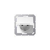Jung A1520BFKIKLWW Enchufe SCHUKO con tapa abatible