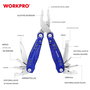 Workpro Multiherramienta 15 en 1 Azul Acero Inoxidable y Aluminio