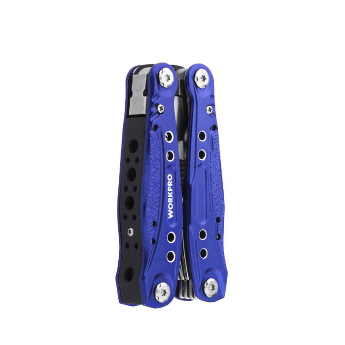 Workpro Multiherramienta 15 en 1 Azul Acero Inoxidable y Aluminio