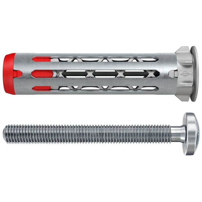 Fischer DuoHM Tacos de Expansión 4x55 mm con Tornillos 8x55 mm, 25 uds. (Placa de Yeso)