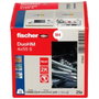 Fischer DuoHM Tacos de Expansión 4x55 mm con Tornillos 8x55 mm, 25 uds. (Placa de Yeso)