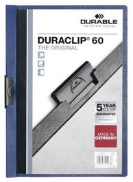 Durable Carpeta Dossier Pinza Duraclip 60 Azul Oscuro A4 -25U-