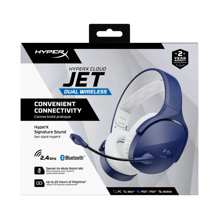 HyperX HyperX Cloud Jet Auriculares Gaming Inalámbricos Azul Claro