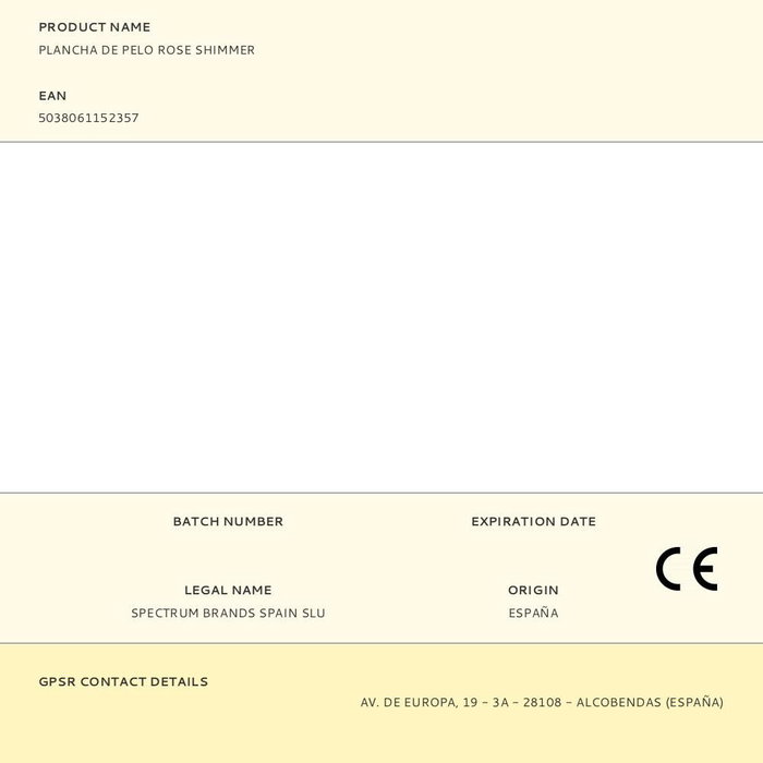 Remington Plancha de Pelo Rose Shimmer | Cerámica Avanzada, Control Digital Temperatura, Calentamiento Rápido 15s, Placas 110mm, Neceser Incluido