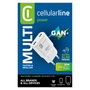 Cellularline Cargador de Pared GAN SLIM 30W 2xUSB-C Blanco