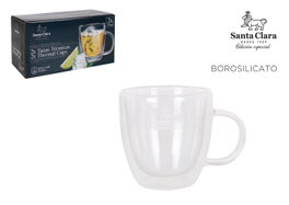 Santa Clara Set de 2 Tazas Térmicas de Borosilicato 150ml