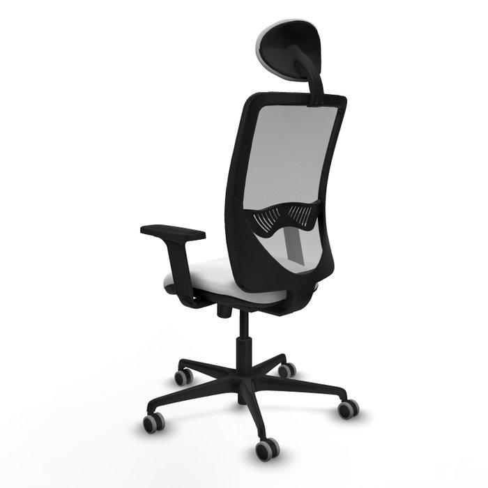 PIQUERAS Y CRESPO Silla de oficina Zulema con mecanismo Sincro, Tela Blanca y Malla Gris PIQUERAS Y CRESPO Silla de oficina Zulema con mecanismo Sincro, Tela Blanca y Malla Gris