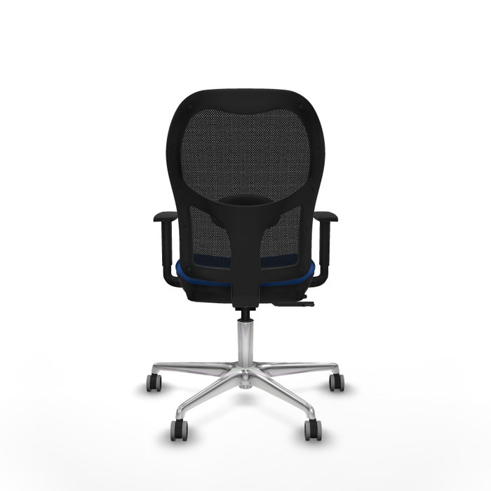 PIQUERAS Y CRESPO Silla de oficina Jorquera con mecanismo Sincro/Traslack, Azul y Negro