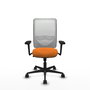 PIQUERAS Y CRESPO Silla de oficina Zulema Naranja y Blanco