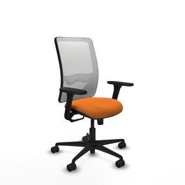 PIQUERAS Y CRESPO Silla de oficina Zulema Naranja y Blanco