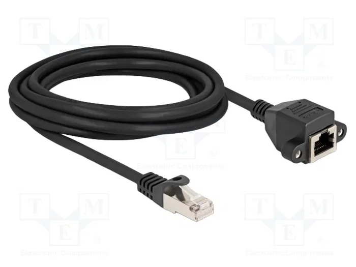 DeLOCK Cable de extensión RJ50 macho a hembra S/FTP 3 m negro DeLOCK Cable de extensión RJ50 macho a hembra S/FTP 3 m negro