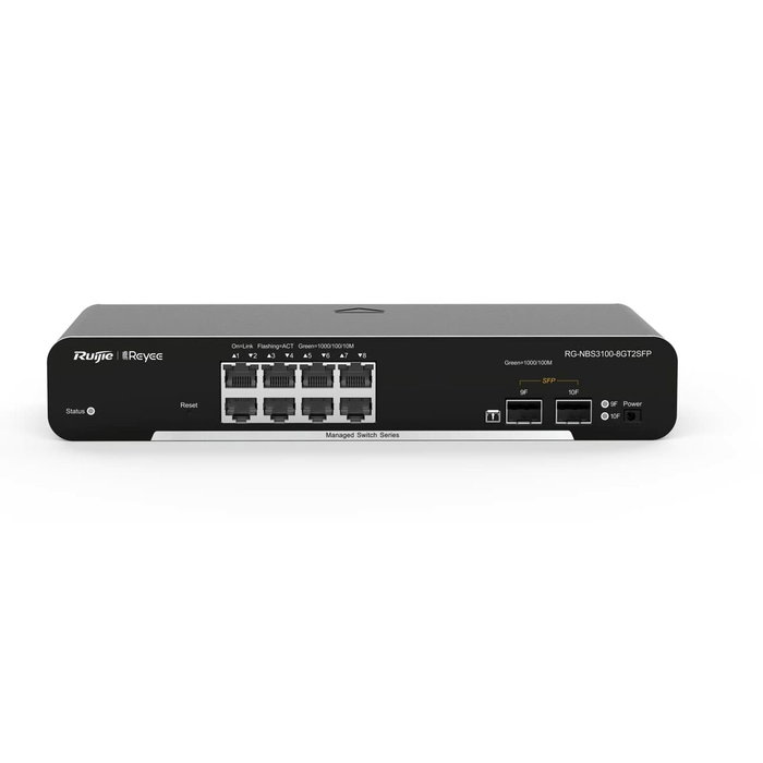 Ruijie Networks RG-NBS3100-8GT2SFP Switch Gestionado L2 con 8 Puertos Gigabit y 2 SFP