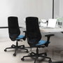 PIQUERAS Y CRESPO Silla de oficina Mardos con mecanismo Sincro, Morado y Negro