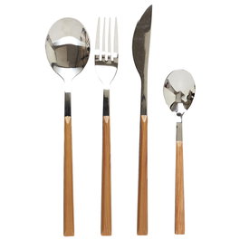 Home Deco Factory Cubertería 16 Piezas Mirage Acero Inoxidable