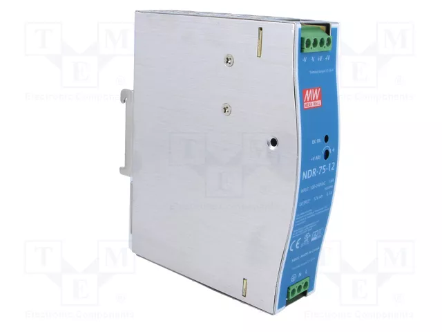 MEAN WELL NDR-75-12 Alimentador de impulso 75,6W 12VDC