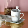 The Concept Factory Mug 300 Ml Con Cuchara Gato Colección Mon Chat Mon Ch
