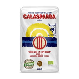 Calasparra Arroz Redondo Blanco BIO Bolsa 1 kg Ecológico Calidad Superior